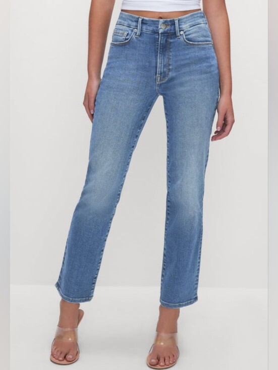 Good American Denim - Good American Good Legs Mid Rise Straight Jeans In Indigo1012